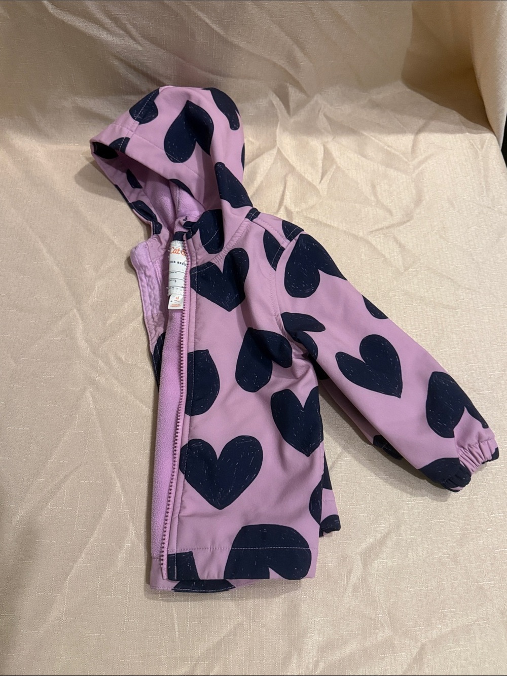 Cat & Jack Purple and Navy Heart Raincoat